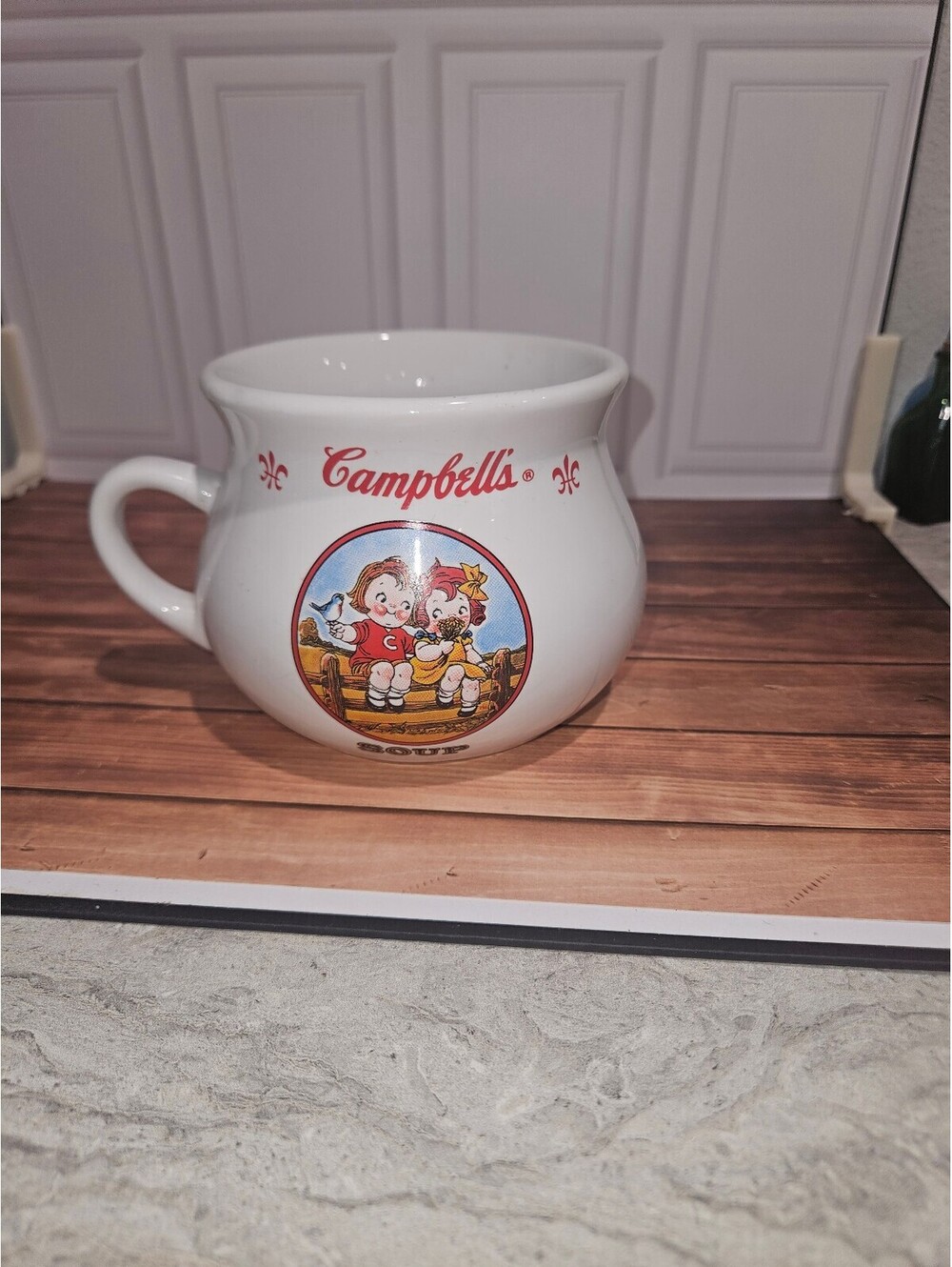 Vintage Campbell's Soup Mug with Retro Kids Design